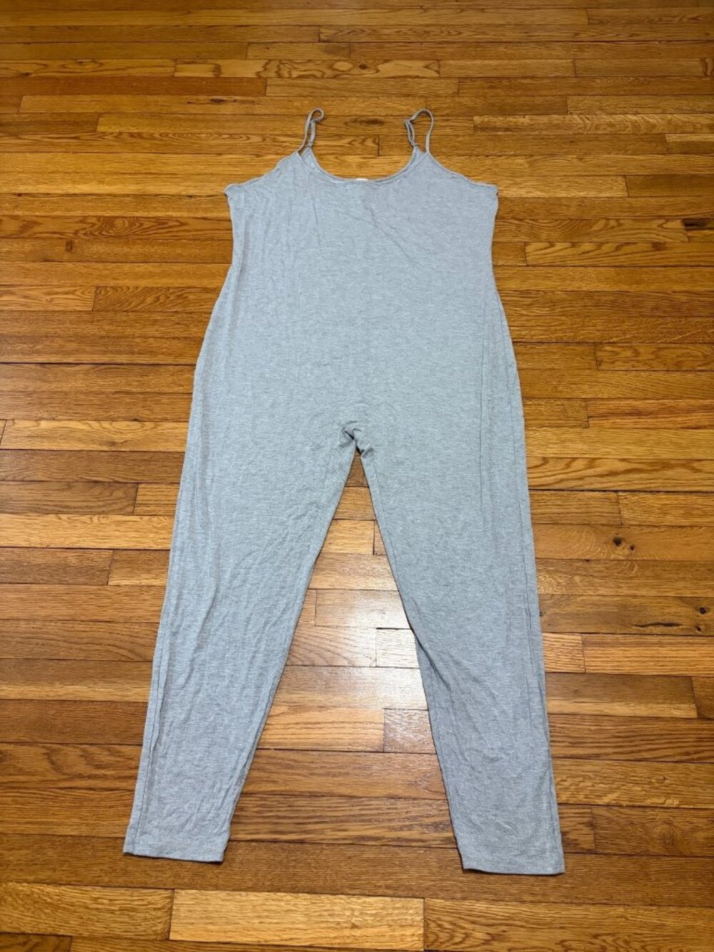 Fashion Nova Womens Sleeveless Jumpsuit Plus Sz 3X Gray Tank Skinny Stretch NWT